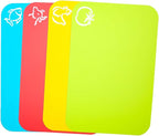 Carrollar Small Flexible Plastic Cutting Board Mats, 2 Pack Cutting Boards Mats With Food Icons, Gripped Back and Dishwasher Safe, Set of 4,7.5x11.4inch (2)