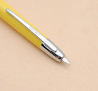 JINHAO 20 Press Fountain Pen, Retractable Capless Resin Pen with Ink Converter (F Nib 0.5mm, Lemon Yellow)