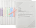 INDKOPVA Plastic Report Covers, 10Pcs File Folders Letter A4 Sheet Size, Clear Front Report Covers for Documents Presentation Resume Office School Home Organizer Binder (Plain Color, 10PCS）