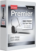 Cardinal 3 Ring Binder, 1.5 Inch Premier Easy Open Binder, ONE-Touch Locking Slant-D Rings, 400-Sheet Capacity, ClearVue Cover, PVC-Free, Black (10311) (10310)