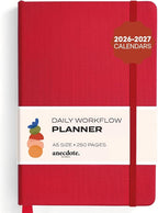 Anecdote 2026-2027 Planner: A Monthly, Weekly & Daily Planner with Calendar | 8.5" x 5.2" | Hardcover To-Do List Organizer, Planning Your Success, Start Anytime, Achieve Productivity Goals (Red)