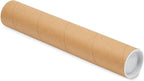 Stockroom Plus Mailing Tubes - Poster Storage Capacity - Blueprint Tube Protection - Spiral Construction & Thick Cardboard Strength - 2 in x 12 in, Pack of 12, Brown Kraft