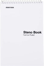 Mintra Office Steno Book - (BRIGHTS - Purp/Wht/Teal/Orange) - Poly Cover, 6" x 9", 100 sheets, Narrow Ruled for Writing Notes for school, office, work, 6x9 steno notepad, top bound spiral (8 PACK)