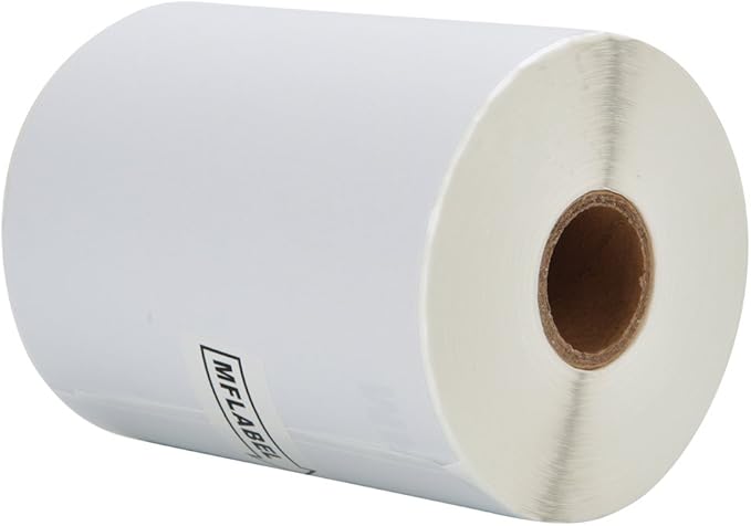 MFLABEL 4x6 Direct Thermal Shipping Labels - 4 Rolls, 220 Labels/Roll, Perforated Postage Paper with Alignment Hole, Compatible with 4XL LabelWriter 1744907 & 1755120, Rollo for USPS, UPS