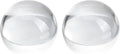 2Pcs 3.1inch Crystal Dome Magnifying Paperweight, Clear Distortion-Free Optics Convex Lens Set for Physics Classroom Home Decor, Paper Weights for Outdoor Events