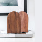 Book Ends,2 Pair Medium Bookends Wood Book Ends Universal Economy Bookend (2, Medium)