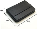 MIVLXLX PU Leather 12 Fountain Pen/Pencil Tray Case Organizer, Fashion Design, Handmade, Magnetic Closure with Drawer, Christmas Gift for Man/Woman/Office, 12 Slots(black)