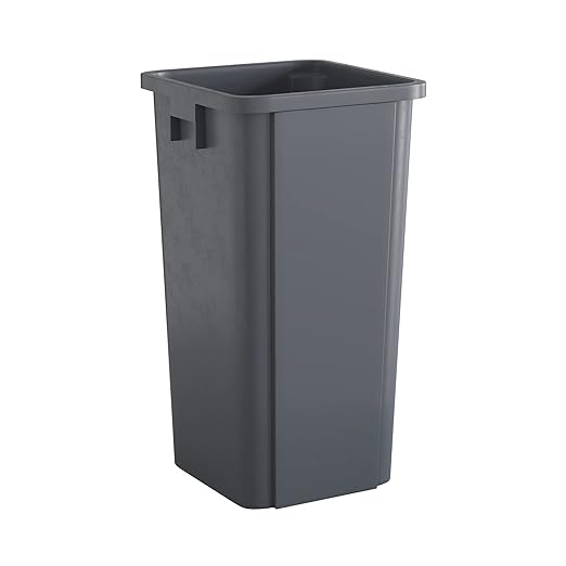 Krollen Industrial 23 Gallon Grey Square Commercial Trash Can