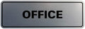 Signs ByLITA Standard Office Sign - Professional Business Signage - Easy to Install (Brushed Silver) - Large1 Pack