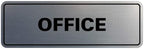 Signs ByLITA Standard Office Sign - Professional Business Signage - Easy to Install (Brushed Silver) - Large1 Pack