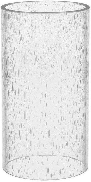 Sunwo Glass Shade Straight Cylinder Glass Lamp Shade Replacement with Multiple Effects (Bubble Straight Cylinder)
