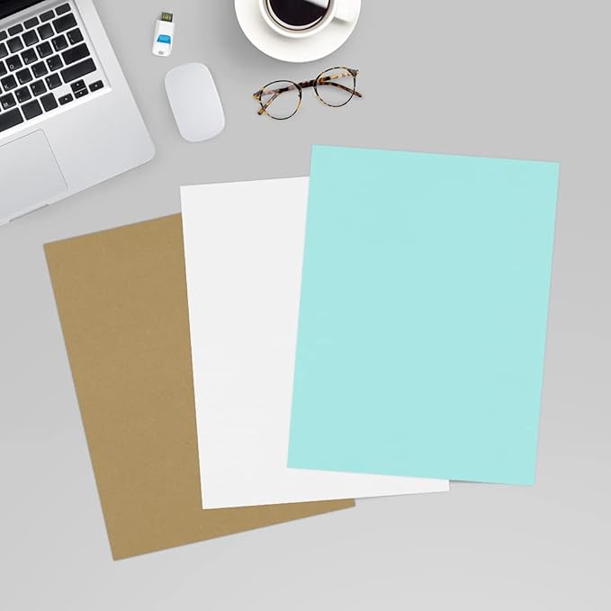 LUXPaper 8.5" x 11" Paper | Letter Size | Seafoam Blue | 80lb. Text | 50 Qty