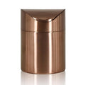 Chemlliy Mini Trash Can, Tiny Desktop Trash Bin with Swing Lid, Stainless Steel Bathroom Countertop Garbage Cans Kitchen Waste Bins with Trash Bag