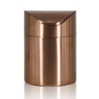 Chemlliy Mini Trash Can, Tiny Desktop Trash Bin with Swing Lid, Stainless Steel Bathroom Countertop Garbage Cans Kitchen Waste Bins with Trash Bag