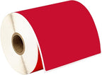 HOUSELABELS 4" x 6" Red Shipping Labels on 1" Core Compatible with Zebra and Rollo Printers, 8 Rolls / 250 Labels per Roll