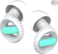 Clicar Ear Plugs for Sleeping,30db Noise Reducing Earplugs with 8 Eartips and Carry Case,Reusable earplugs for Sleep,Focus,Snoring,Shooting,Motorcycle,Airplanes,Musicians. (Green, L-M-S-XS)