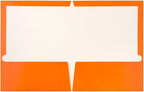 JAM PAPER Laminated Two Pocket Glossy School Folders - Letter Size - High Gloss Orange - Bulk 100/Box
