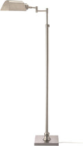 O’Bright Arcadia - Pharmacy Floor Lamp, Full Range Dimming, Swing Arm Task Lamp, E26 Socket, Bulb Replaceable, Adjustable Height 47” to 55”, 360° Rotatable Shade, All-Metal Design, Brushed Nickel