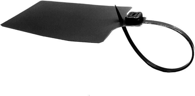 Blank Waterproof Plastic Tags Marker Ties Large Labeling Tags 2.28"×3.94" (50pcs, Black)