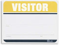 Visitor Name Badge Stickers - Adhesive Name Tags Fill in The Blank Visitor Labels - Yellow - 100 Pack