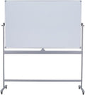 DexBoard Large Double Sided Whiteboard 72x40 inches on Wheels, Height Adjustable Mobile Magnetic Dry Erase Board with Rolling Stand for Office Meetings, Classroom Teaching, Home, Silver Frame