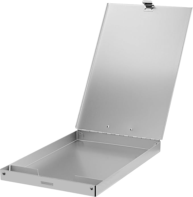 ZCZN Aluminum Clipboard with Storage, 6 Pack Recycled Metal Clipboard Box, Form Holder, Suitable for School, Office, Jobsite or Medical Staff, 9.25 x 13.78 Inches, Silver