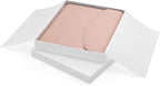 FOREVERMORE PORTFOLIOS Padfolio Binder Organizer for Women | Faux Leather Portfolio Folder for Resume, Documents, Notebook, Tablet and Business Cards | Notepad Included - Pink with Gold Edge