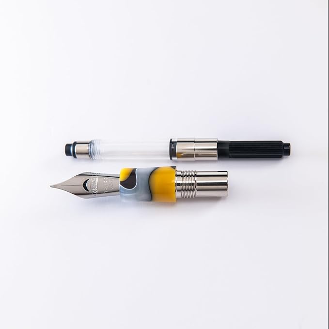 Conklin All American Fountain Pen in Yellowstone – Medium Nib, Unique Yellow, Brown & White Design – Ideal Gift for Professionals & Pen Collectors
