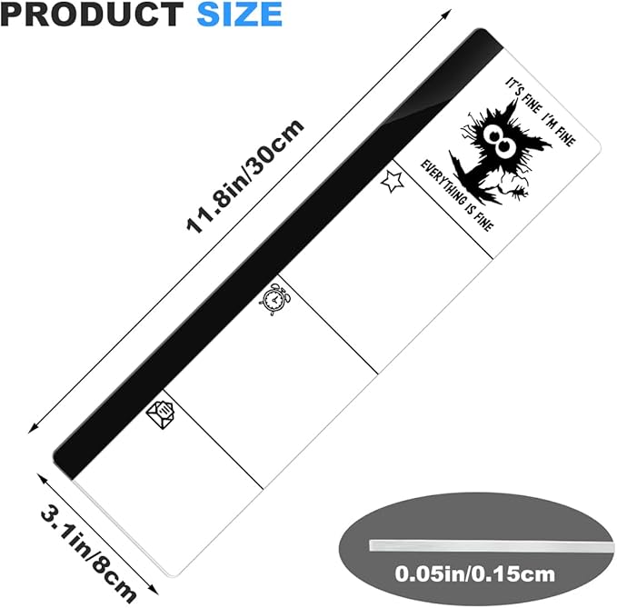 Computer Monitor Memo Board It's Fine I'm Fine Everything is Fine Logo Monitor Message Board Sticky Notes Office Desk Accessories for Send Family Members Office Friends and Colleagues Gifts