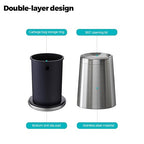 YOJIA 10L / 2.6Gal Small Stainless Steel Sliver Trash Can,Metal Bathroom Garbage can with Lid,Modern Home Décor Wastebasket with Flipping Lid, Garbage Can for Kitchen,Bathroom,Living Room(Silver),