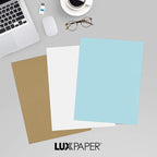 LUXPaper 8.5" x 11" Paper | Letter Size | Pastel Blue | 60lb. Text | 1,000 Qty