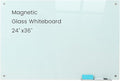 Gooderboard Glass Magnetic White Board - 36 x24 Inches Frameless Dry Erase Glass Whiteboard for Wall, Writing Board for Office, Classroom, Home and Presentation