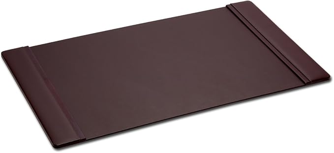 DACASSO Leather Desk Pad with Side Rails - Luxury Leather Desk Blotter for Writing - Executive Desk Surface Protector - (Chocolate Brown, 38” x 24”)