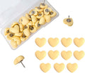 Aoxsie 28pcs Decorative Cute Push Pins Heart Yellow Thumbtacks Thumb Tacks Pushpins for Bulletin Cork Boards Office Products