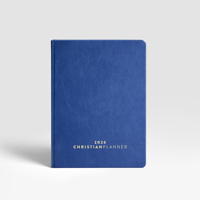 Christian Planner 2026 Daily Planner - Faith Based Monthly and Weekly Planner, Vision Board, and Habit Tracker - 2026 Calendar, Personal Organizer and Devotional Journal (Hardcover, Cobalt Blue)