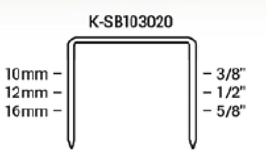 Klinch-Pak K-SB103020-5/8 1/2 Inch Wide Crown and 5/8 Inch Leg Length Heavy-Duty Plier Staple, 2,400 Count, for stapling Trays, Lids, Bags, Header Cards, Fastening End Caps, Container Inserts