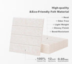 G Gamit Large Felt Wall Tiles Bulletin Board,Large Cork Board Alternative with 30 Pushpins,8-Pack Felt Pin Board with 56 Safe Removable Adhesive Tabs for Home Office School (Oatmeal)