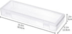 novelinks Stackable Plastic Clear Storage Box Containers with Latching Lid - Art Craft Supply Organizer Storage Containers for Pencil Box, Crayon, Beads, Jewelry (6 Pack Large -Clear)