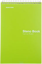 Mintra Office Steno Book - (Primary Colors, 8 Pads/Pack, Narrow Ruled) - Colorful Poly Covesr, 6" x 9", 100 sheets, Writing Notes for school, office, work, 6x9 steno notepad, top bound spiral (8 PACK)