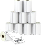 BETCKEY - Compatible DYMO 1744907 (4" x 6") Shipping Labels, Perforated, Compatible with DYMO Labelwriter 4XL Rollo & Zebra, NOT Fit 5XL [10 Rolls/2200 Labels]