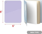 TOWON Small Glass Dry Erase Board, Desk White Board with Standing, Mini Whiteboard Easel Pad Set, Stenography Artifact for Office, Home and School Supplies, 8 x 6 Inches, Purple