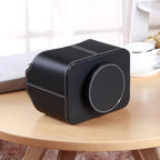 Remote Control Holder 360 Degrees Rotatable Desk Stationery Supply Organizer PU Leather Desktop Storage Box for Controllers Media Bedside Spinning TV Caddy iPad Mobile Pencil Cosmetic