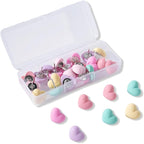Aoxsie 28pcs Decorative Push Pins Multicolored Heart Thumbtacks Thumb Tacks for Bulletin Cork Boards Office Organization Home