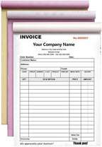 Personalized Invoice Book Custom 2 Part/3 Part Receipt Book Quote Estimate Order Forms Carbonless Form with Your Company Name Logo Address,2-10 Books (Style 8)