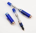 JINHAO 1935 Fountain Pen TIANDAO Series #8 Nib Ink Pen with Guitar-Shaped Clip and Ink Converter (M Nib 0.7mm, Blue)