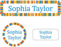 Name Bubbles - Basic Daycare Name Stickers for Kids (102 Count) - Personalized Waterproof Name Labels for School Supplies, Clothing Tags, Baby Bottles, All Ages - Washable Stick-On Labels (Confetti)