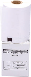 HOUSELABELS Compatible with DK-1247 Replacement Roll for Brother QL Label Printers; 180 Large Shipping Labels; 4.07" x 6.4" (103mm*163mm) - 11 Rolls