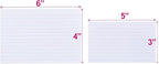 KAISA 4x6 Index Cards Flashcards 4"x6" Note Cards Ruled Index Card Lined Notecards, White 60 Sheet 4 Packs, KSU-07983