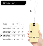 INNOVART Shipping Tags - Double Wired 2 3/4' x 1 3/8', Manila Wire Tags with Reinforced Eyelet, Case of 1000