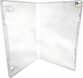 CheckOutStore (25) Plastic Storage Cases for Rubber Stamps with 2 Booklet Clips, 1/2" (14mm) inch Spine Size (Clear)